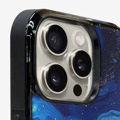 iPhone 15 Pro Max Case — Galaxy Art Blue Starfield Small Galaxy, Customized Protective Case
