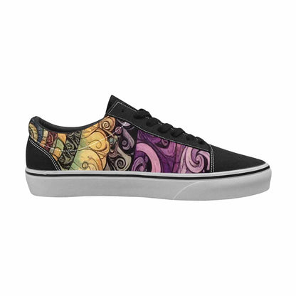 WOMEN'S Tie Lace-Up Canvas Wallpaper Art Sneakers