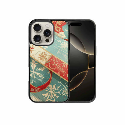 iPhone 16 Pro Case — Christmas Wrapping Paper Pattern Art Wallpaper, Custom Designed Case Cover