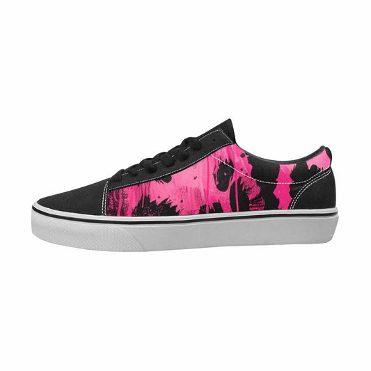 WOMEN'S Leopard Black & Pink Ink Canvas Boutique Vibrant Chaos Sneakers