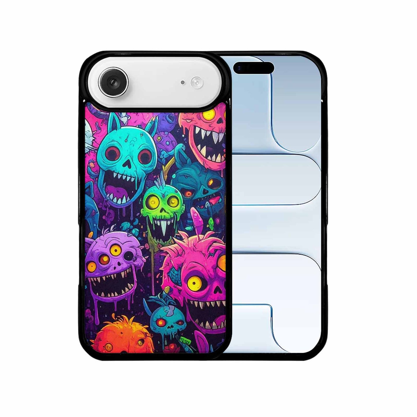 iPhone 17 Air Case — Mixed Toxic Glow Creature Pattern Cartoon, Original Design Phone Case