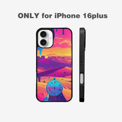 iPhone 16 Plus Case — I Surrealist Dreamscape Pattern Melting Clocks, Personalized Phone Case