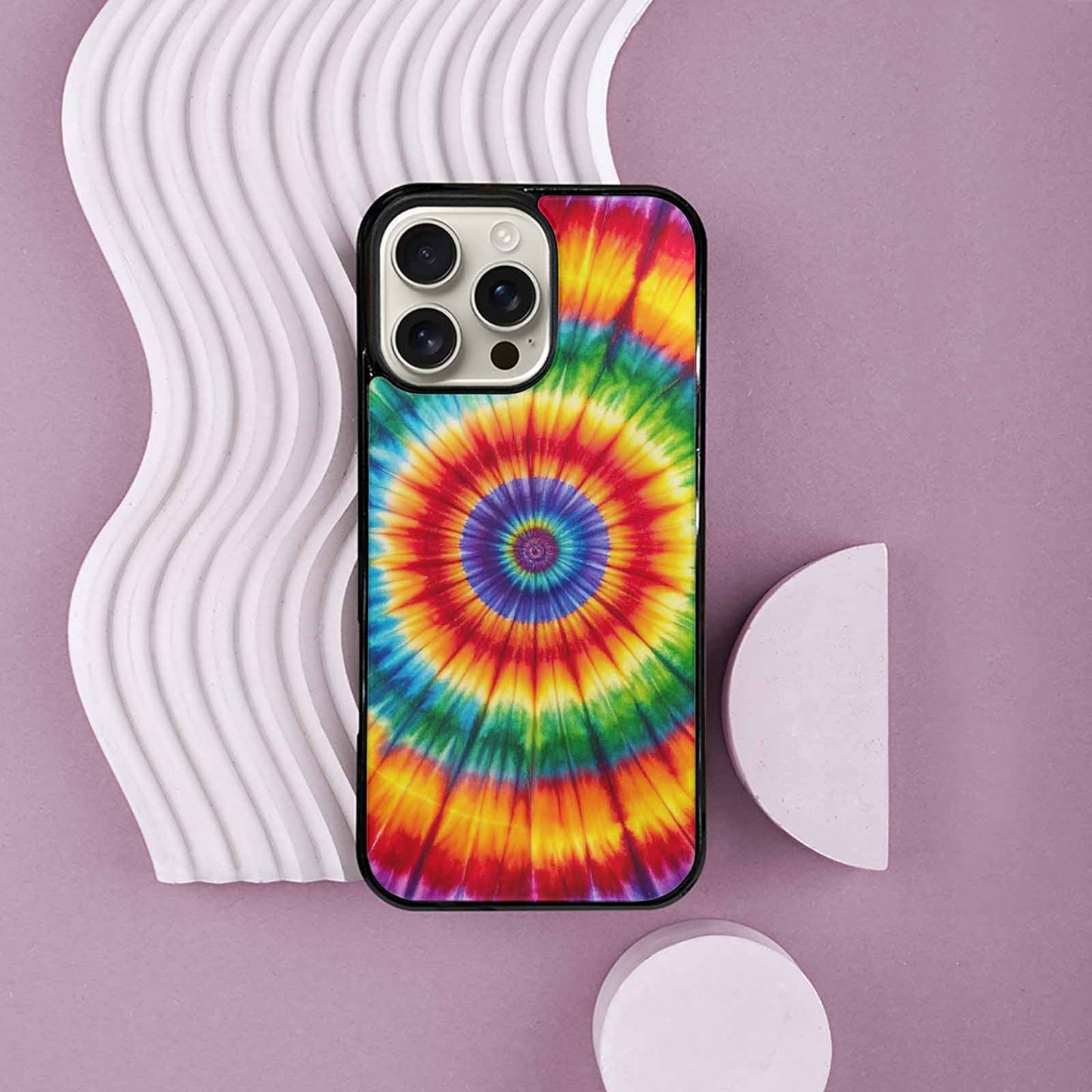 iPhone 16 Pro Max Case — Rainbow Spiral Tie Dye Alt, Customized Protective Case