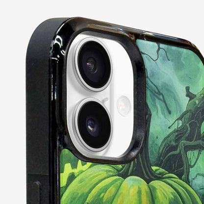 iPhone 16 Plus Case — Halloween Glowing Jackolantern, Personalized Phone Case