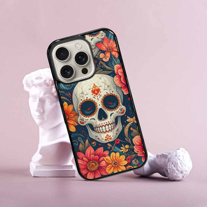 iPhone 16 Pro Case — Marble Skull Custom Personalized Phone Cover, Custom Made Phone Cover