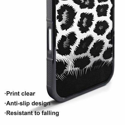 iPhone 17 Air Case — Leopard Print Black And White Animal, Custom Made Phone Cover