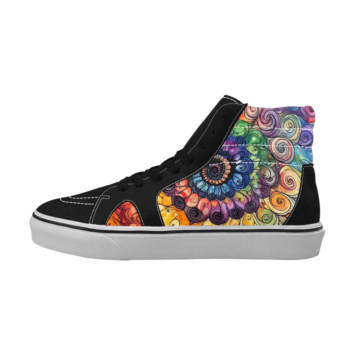 MEN'S Tie High Top Canvas Grunge Custom Shoes