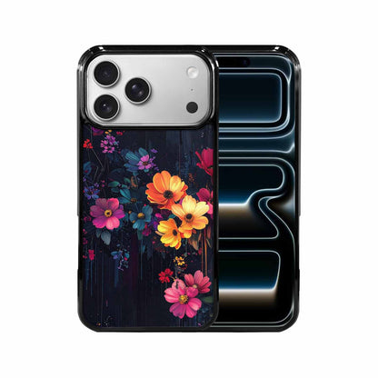 iPhone 17 Pro Max Case — Shadowy Glitch Floral Pattern Floral, Customized Protective Case