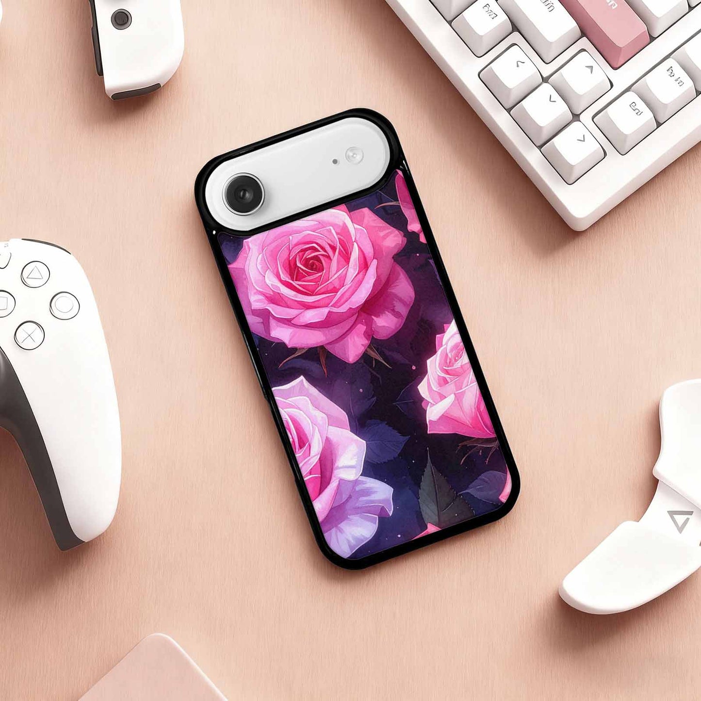 iPhone 17 Air Case — Watercolor Marble Rose Watercolor Abstract, Custom Made Phone Cover