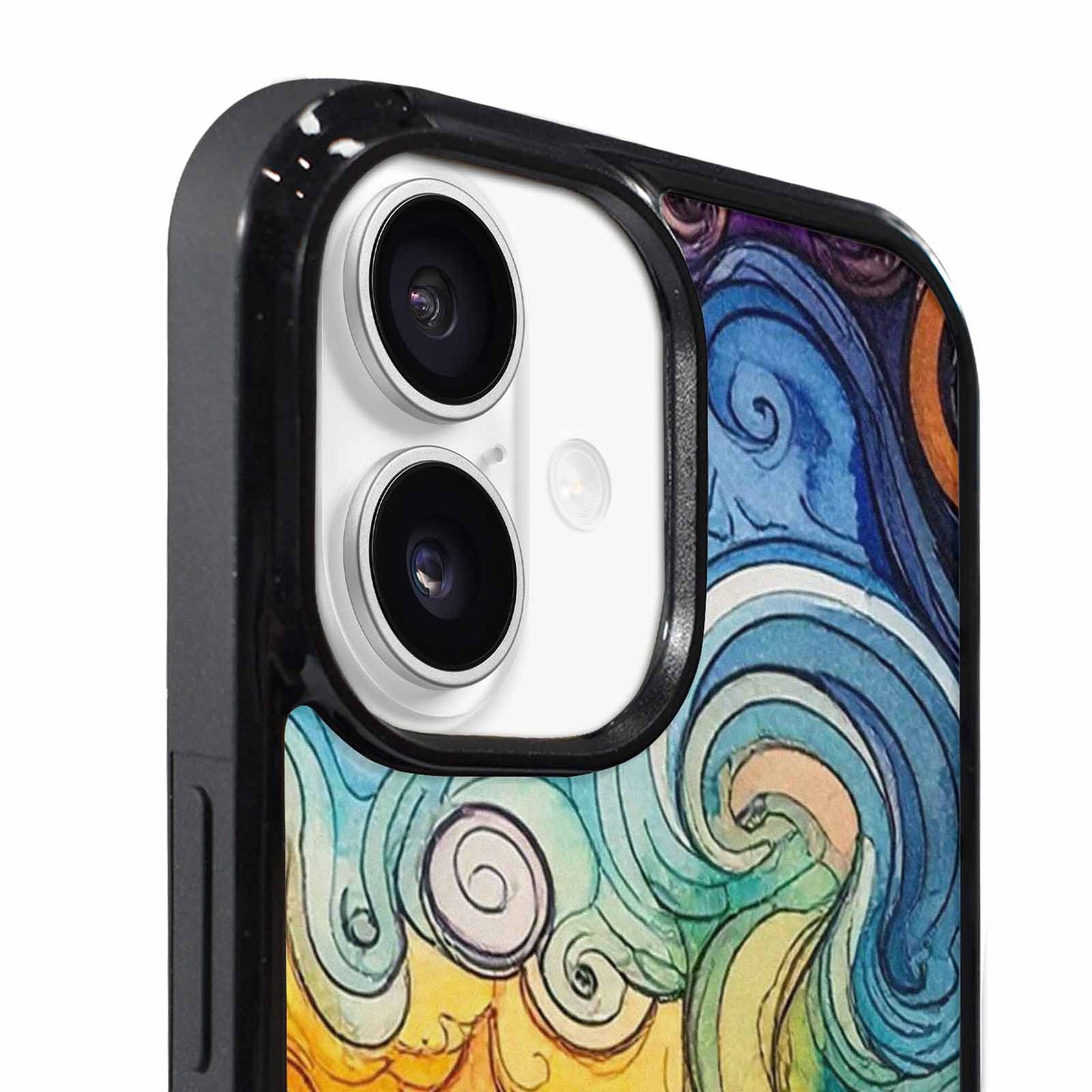 iPhone 17 Case — Tie Dye Swirls (black Tie Dye, Customized Protective Case