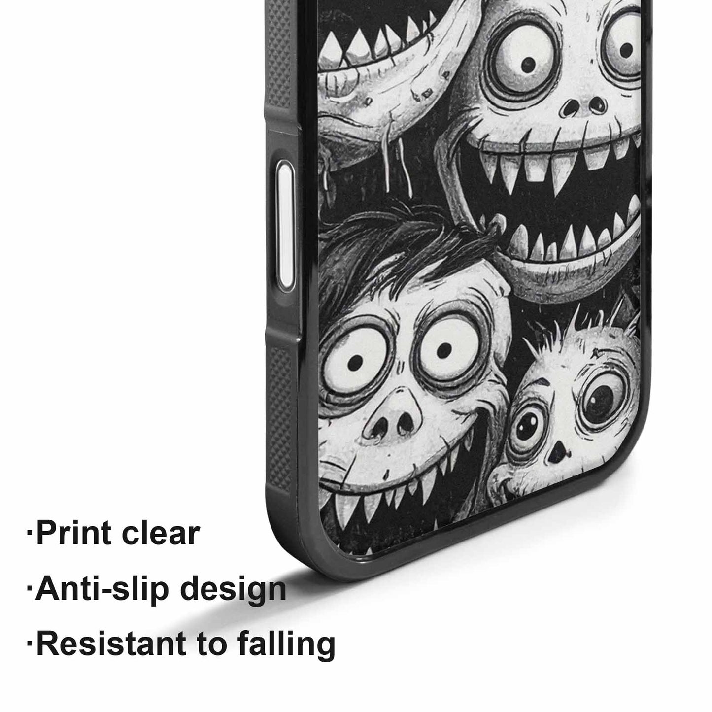 iPhone 17 Case — Black And White Monster Original Art, Custom Phone Case