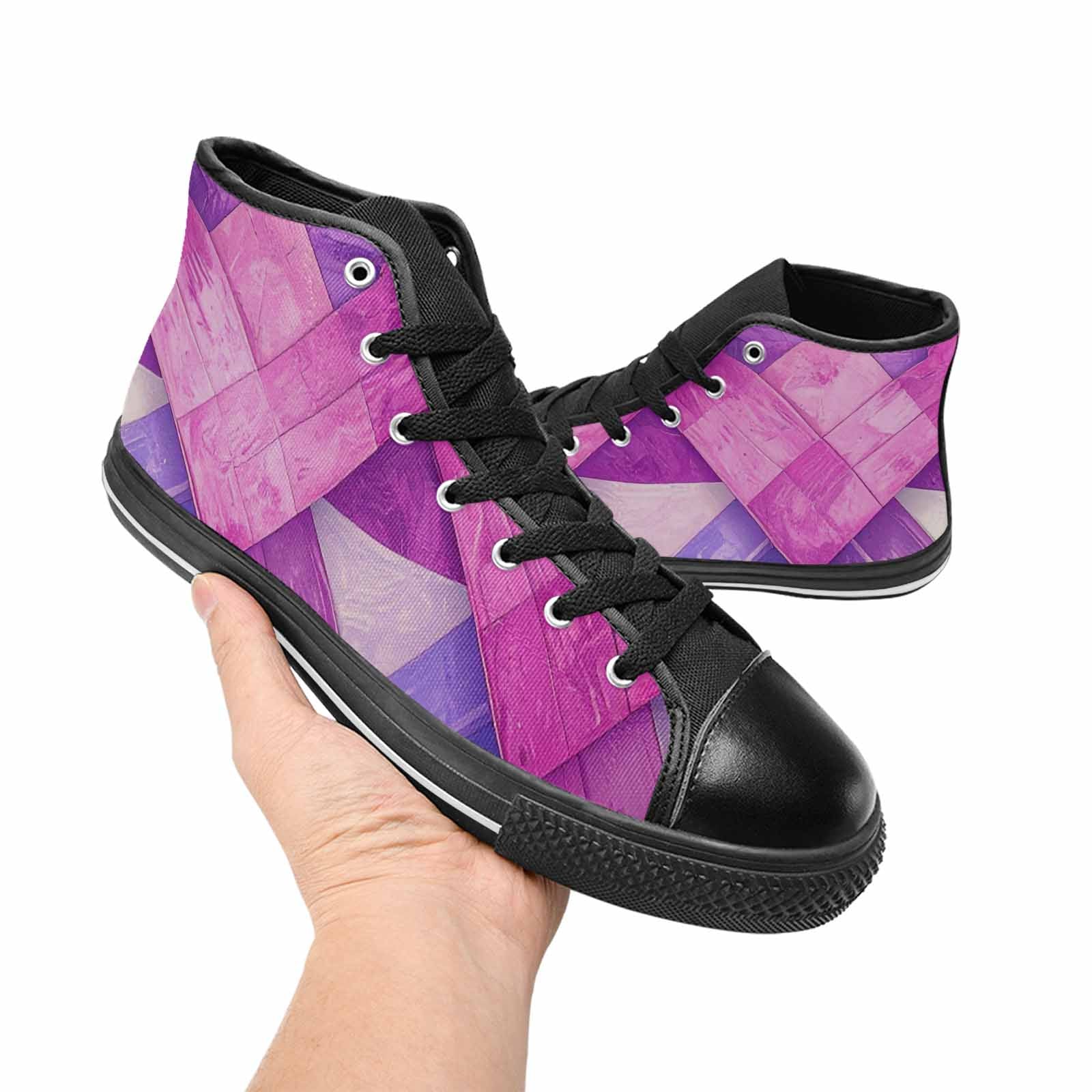MEN'S Bisexual Flag Color High Top Canvas Dreamcore Shoes