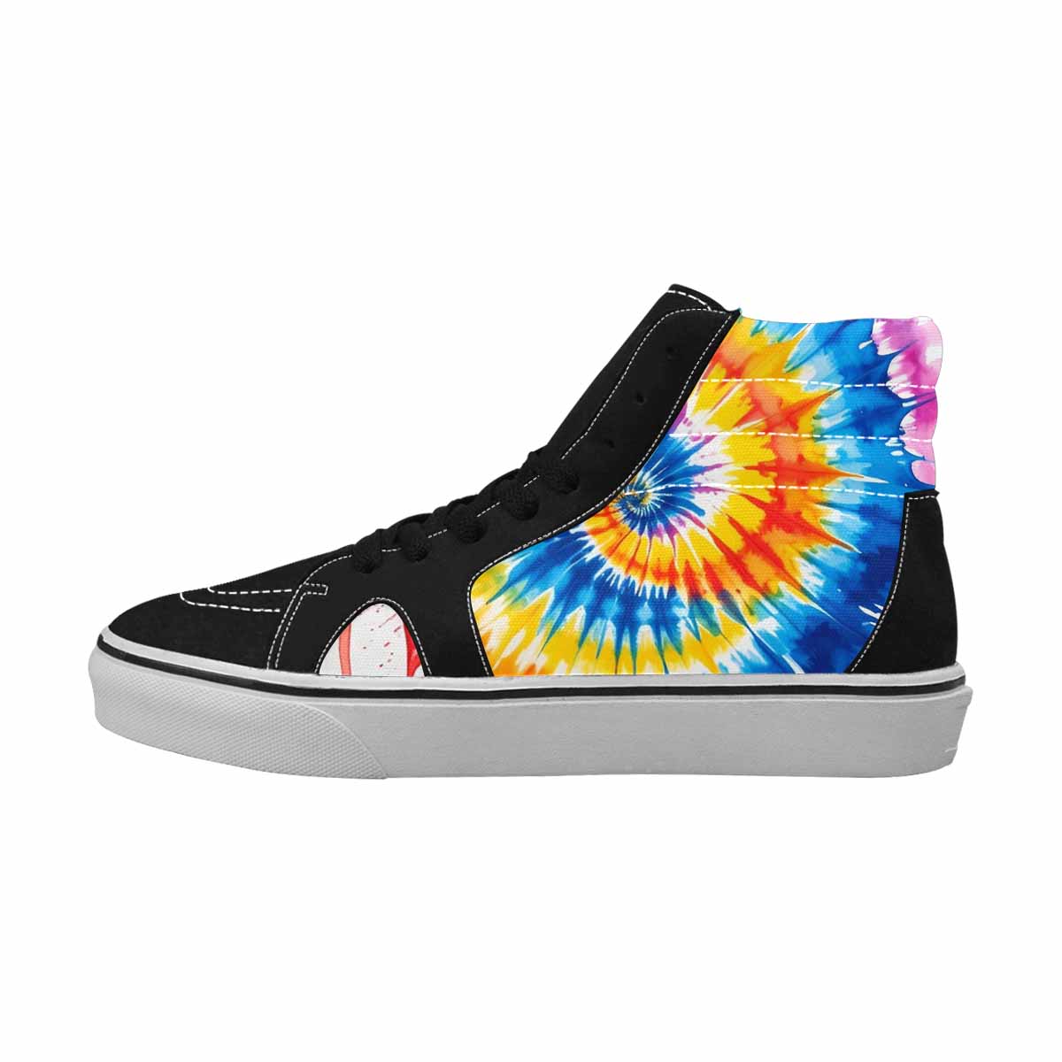 MEN'S Tie Dye Drip High Top Canvas Wallpaper Art Custom Shoes