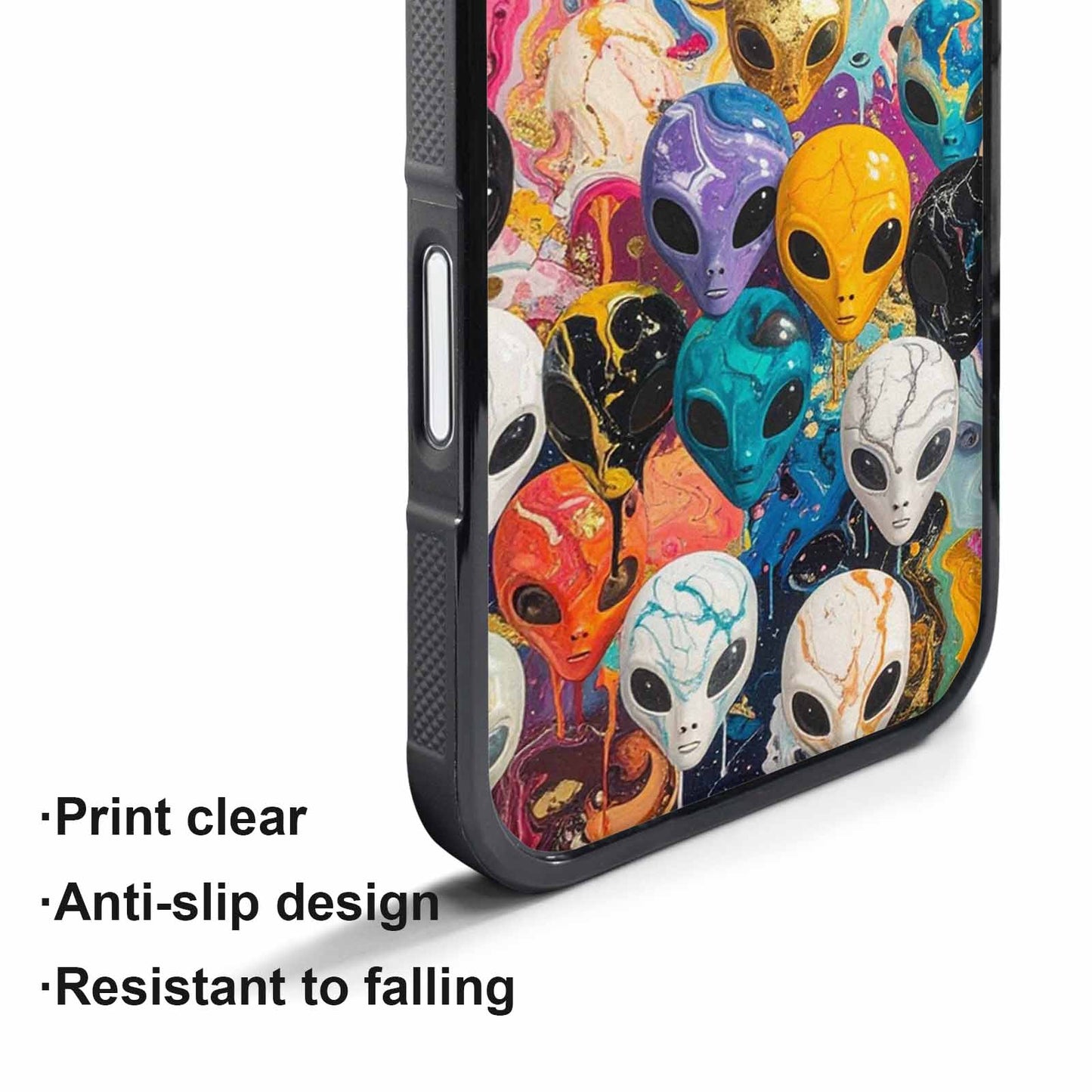 iPhone 17 Pro Case — Aliens Marblealiens Pattern V9e Alien Scifi, Custom Designed Case Cover