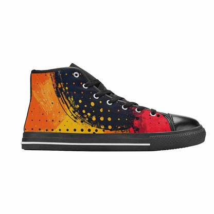MEN'S Comic Book Halftone High Top Canvas Surreal Sneakers