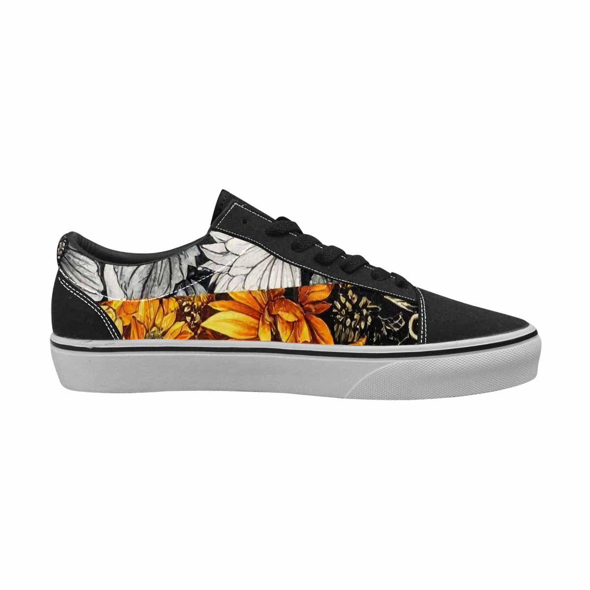 WOMEN'S Sunflower Canvas Lace-Up Wallpaper Art Sneakers