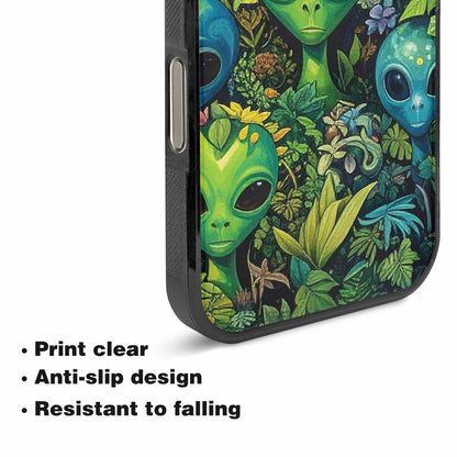 iPhone 16 Pro Case — Aliens Pattern Hundreds Of Sma Giq, Custom Phone Case