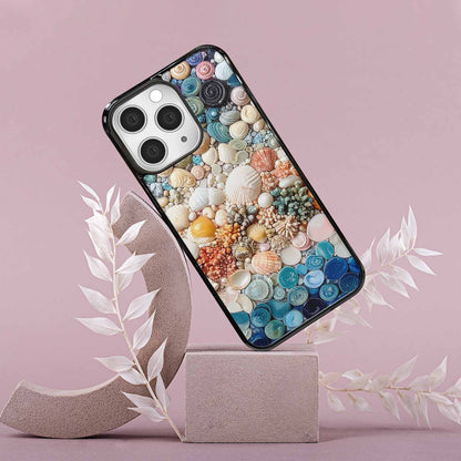 iPhone 15 Pro Max Case — Seashell Collage Seashell Collage Pattern Hundreds, Original Design Phone Case