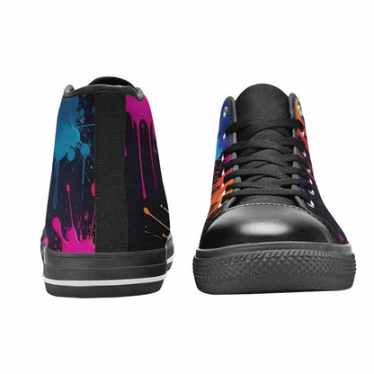 MEN'S Paint Splatter High Top Canvas Vivid Shoes