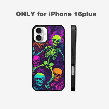 iPhone 16 Plus Case — Glowing Skeleton Pattern Hundreds Of Small, Personalized Phone Case