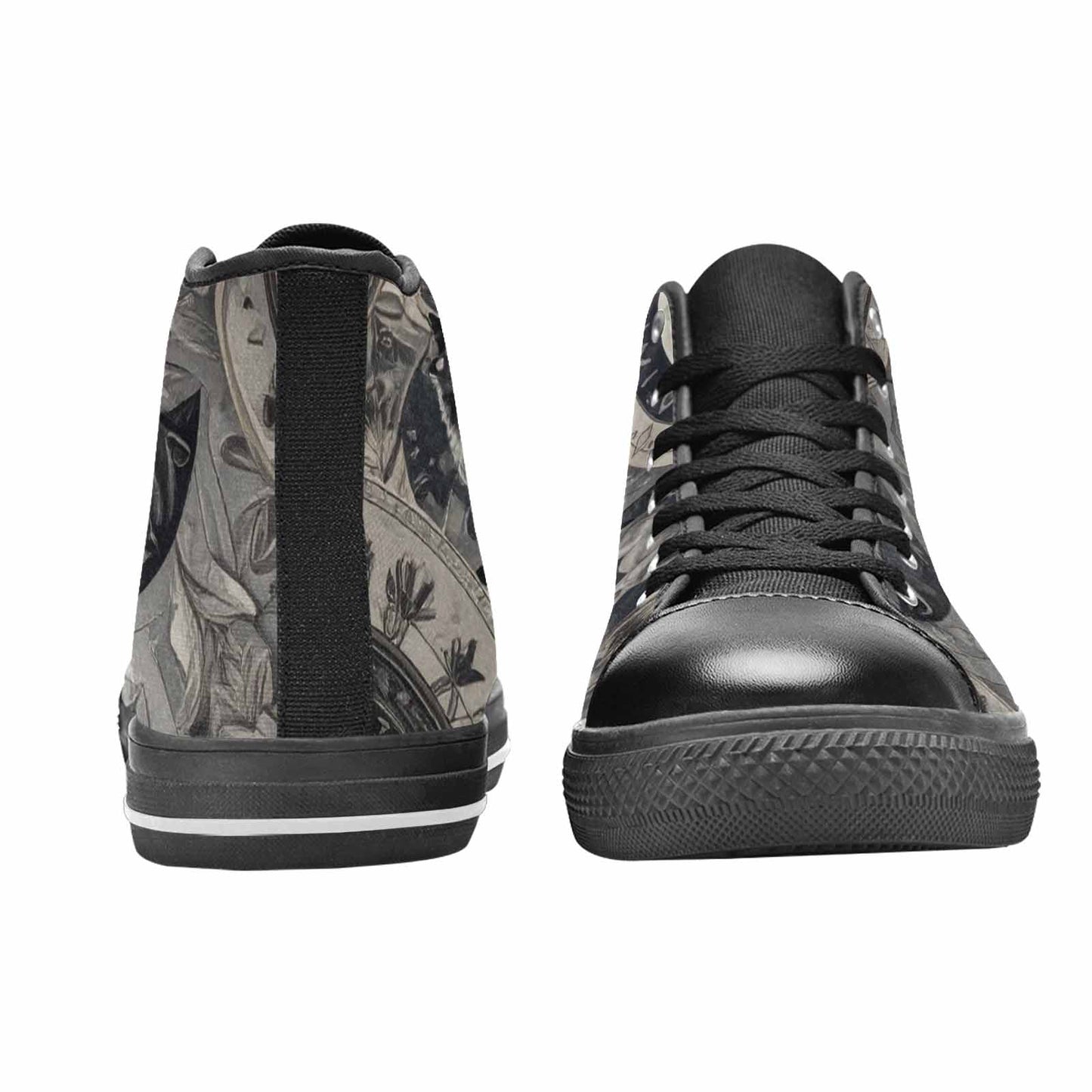 MEN'S Wolves Everywhere Collage High Top Canvas Dark Academia Shoes