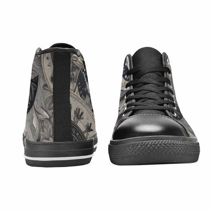 MEN'S Wolves Everywhere Collage High Top Canvas Dark Academia Shoes