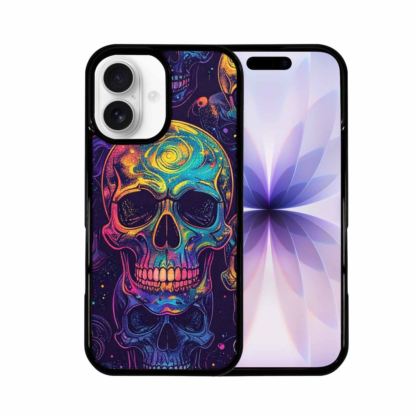 iPhone 17 Case — Galaxy Skulls Art Seamless Gothic Skulls, Personalized Phone Case