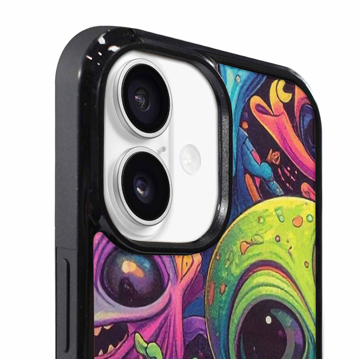 iPhone 17 Case — Seamless Tileable Pattern Of Alien Scifi, Custom Art Phone Cover