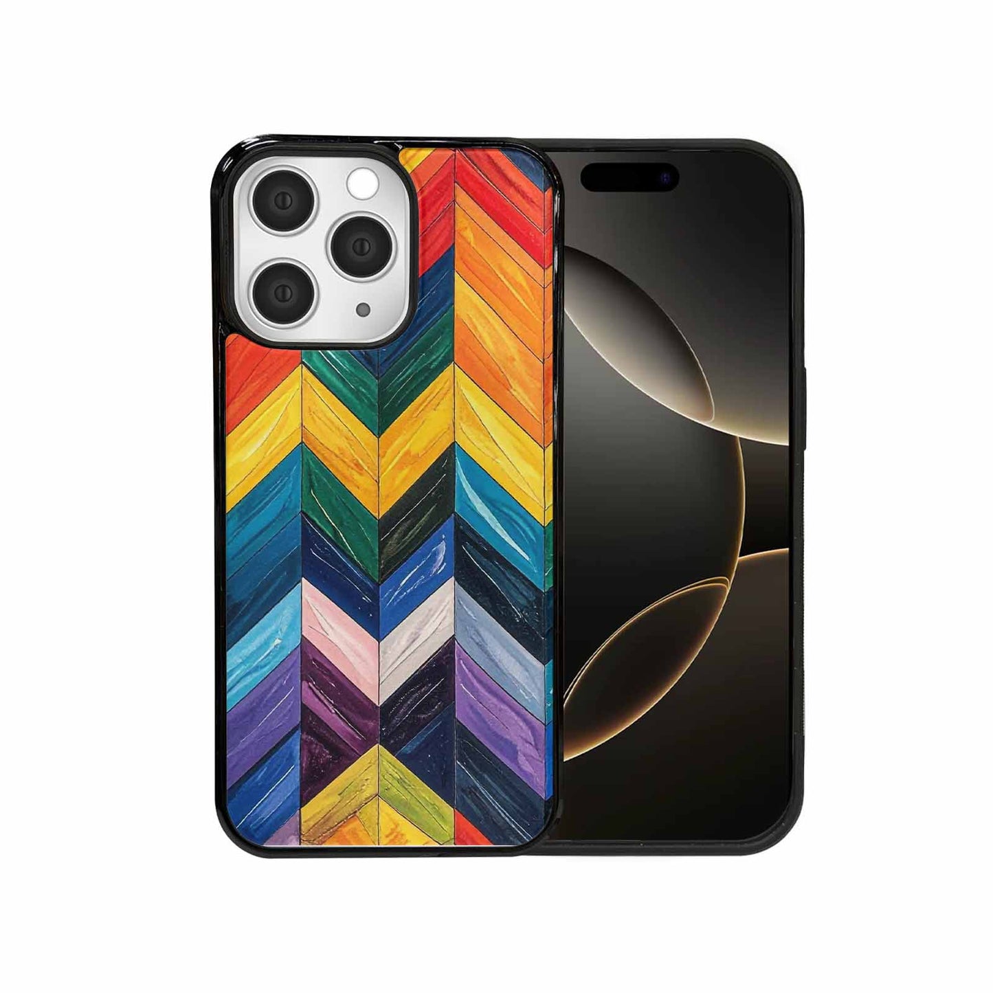 iPhone 15 Pro Max Case — Progress Pride Flag Color Theme Small, Personalized Phone Case