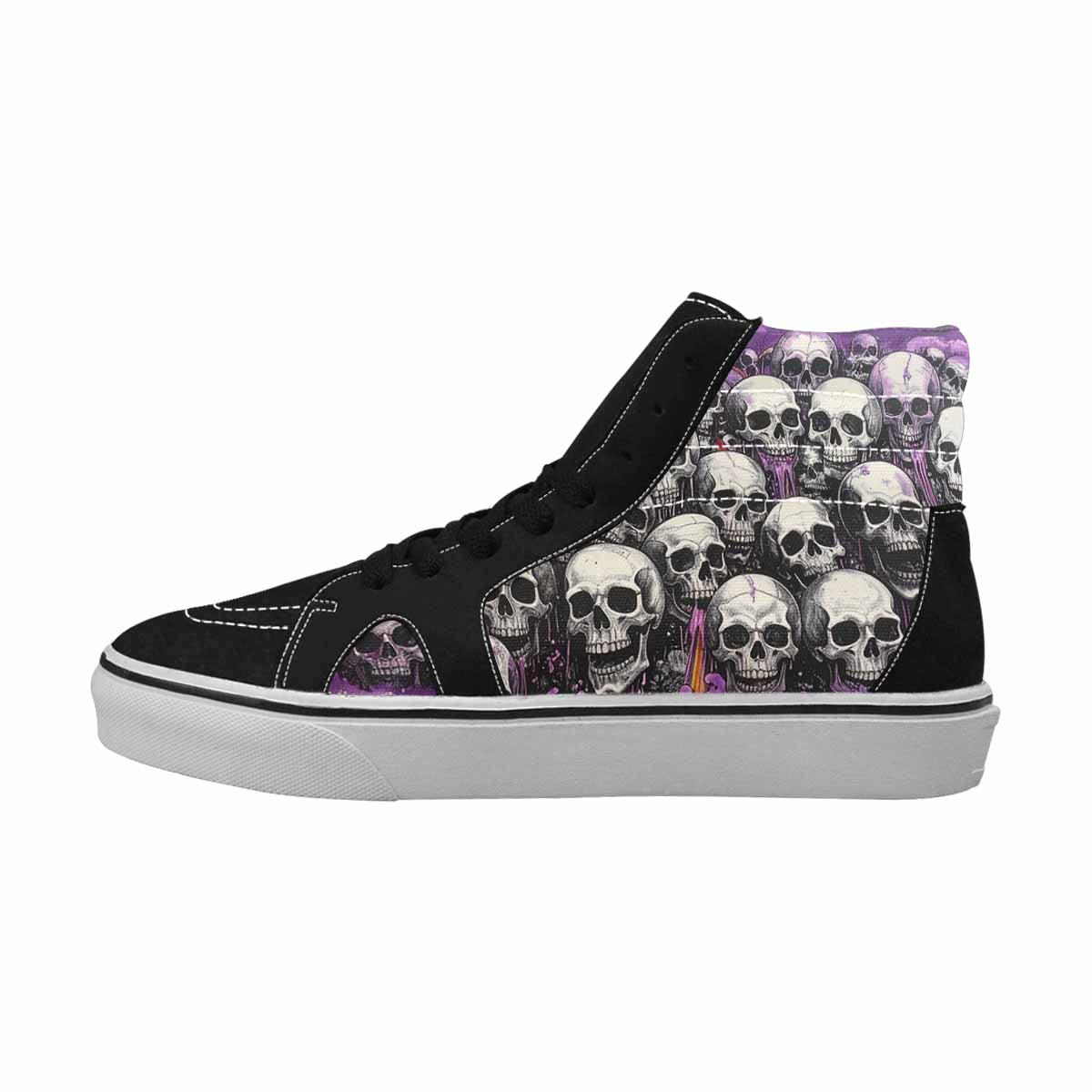 MEN'S Rainbow From Skull S High Top Canvas Dreamlike Custom Shoes
