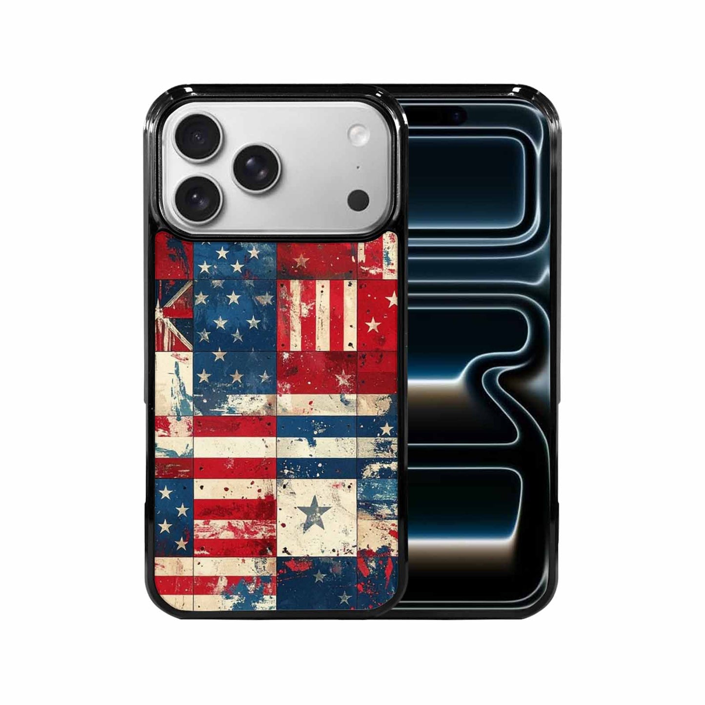 iPhone 17 Pro Max Case — Small American Flag Stars Galaxy Space, Personalized Phone Case