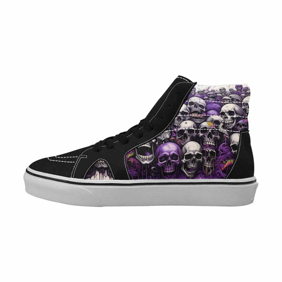 MEN'S Rainbow From Skull S High Top Canvas Y2K Shoes