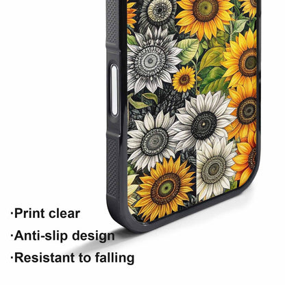iPhone 17 Pro Max Case — Small Sunflower Pattern, Randomly Floral, Custom Art Phone Cover