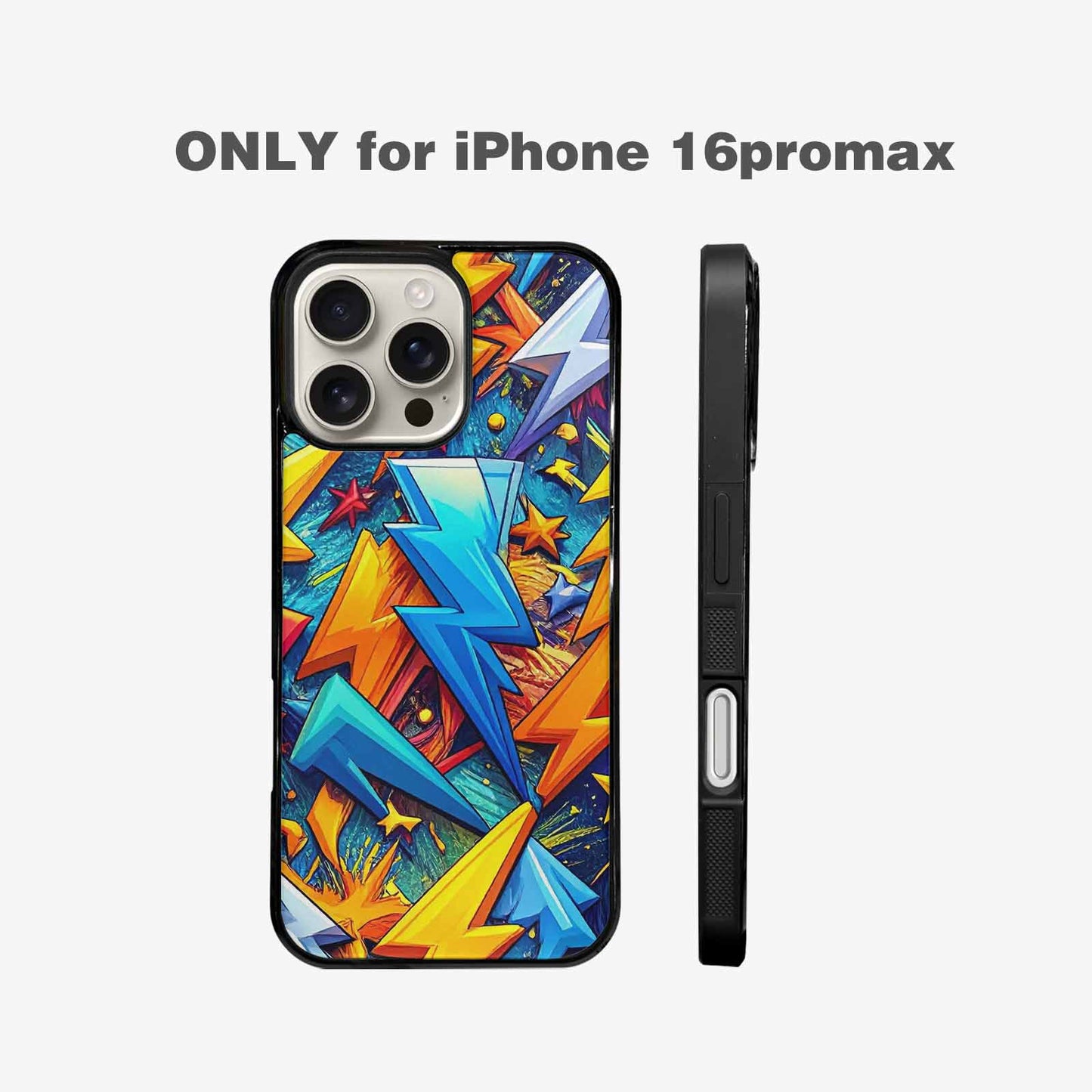 iPhone 16 Pro Max Case — Lightning Bolt Storm Pattern Hundreds Of, Original Design Phone Case