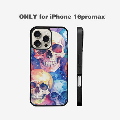 iPhone 16 Pro Max Case — Kulls Watercolor Skulls Small Skull Pattern, Original Design Phone Case