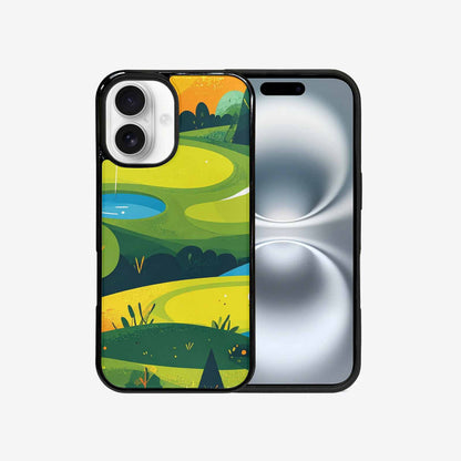 iPhone 16 Case — Golf Cartoon Art Pattern, Custom Phone Case