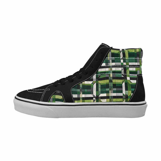 WOMEN'S Aromantic Flag Color High Top Canvas Neon Fantasy Custom Shoes