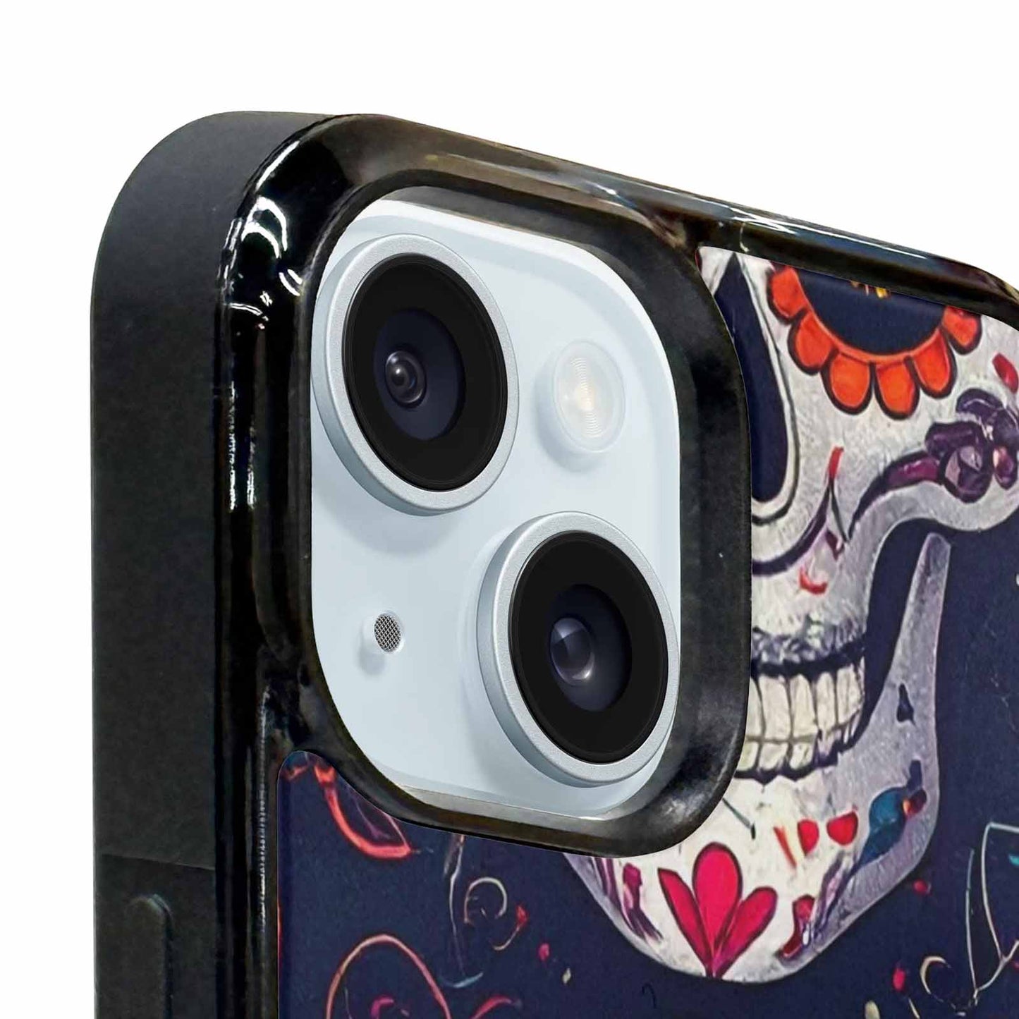 iPhone 15 Plus Case — Day Dead Sugar Skull Art 100s, Original Design Phone Case