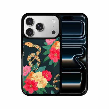 iPhone 17 Pro Case — Floral Snake Print Floral, Custom Art Phone Cover
