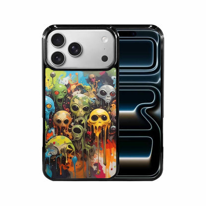 iPhone 17 Pro Max Case — Aliens Camomelting Aliens Patt Alien Scifi, Custom Phone Case