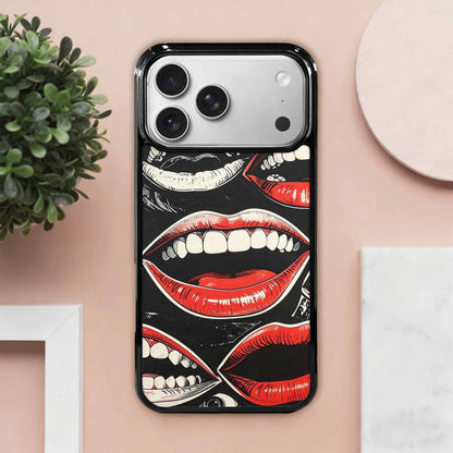 iPhone 17 Pro Max Case — Googly Cartoon Mouths Cartoon Cute, Custom Printed Phone Case