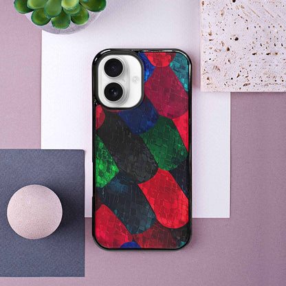 iPhone 16 Case — Dark Snake Print, Custom Art Phone Cover