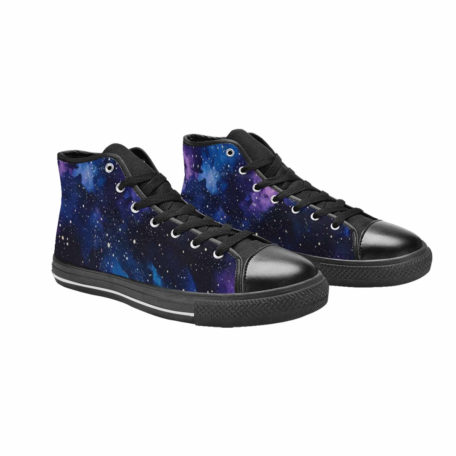 WOMEN'S Galaxy Art - High Top Canvas Wallpaper Art Sneakers