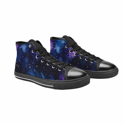WOMEN'S Galaxy Art - High Top Canvas Wallpaper Art Sneakers