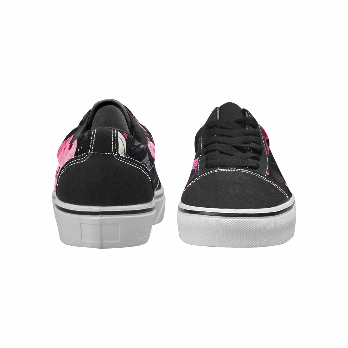 WOMEN'S Ice Cream Motif Lace-Up Canvas Wallpaper Art Custom Sneakers