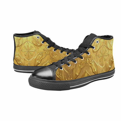 WOMEN'S Cross Faith Iconography High Top Canvas Wallpaper Art Sneakers