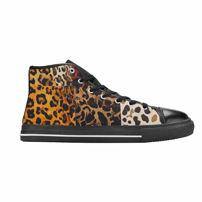 MEN'S Animal Print High Top Canvas Neon Fantasy Custom Sneakers