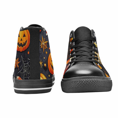 WOMEN'S Halloween High Top Canvas Grunge Sneakers