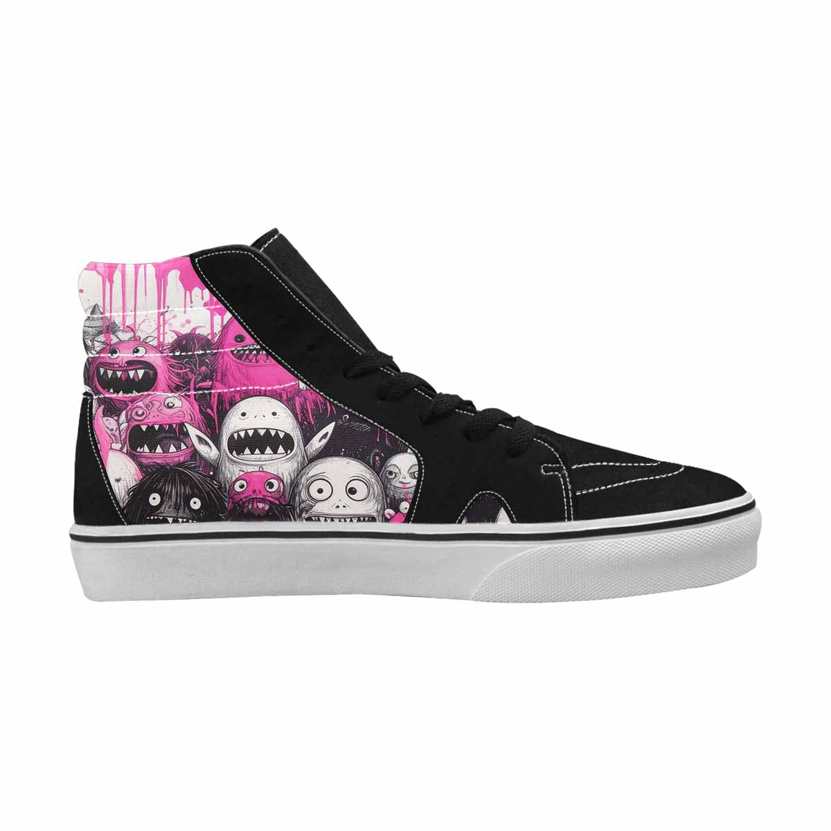 MEN'S Monsters (general) High Top Canvas Cottagecore Custom Sneakers