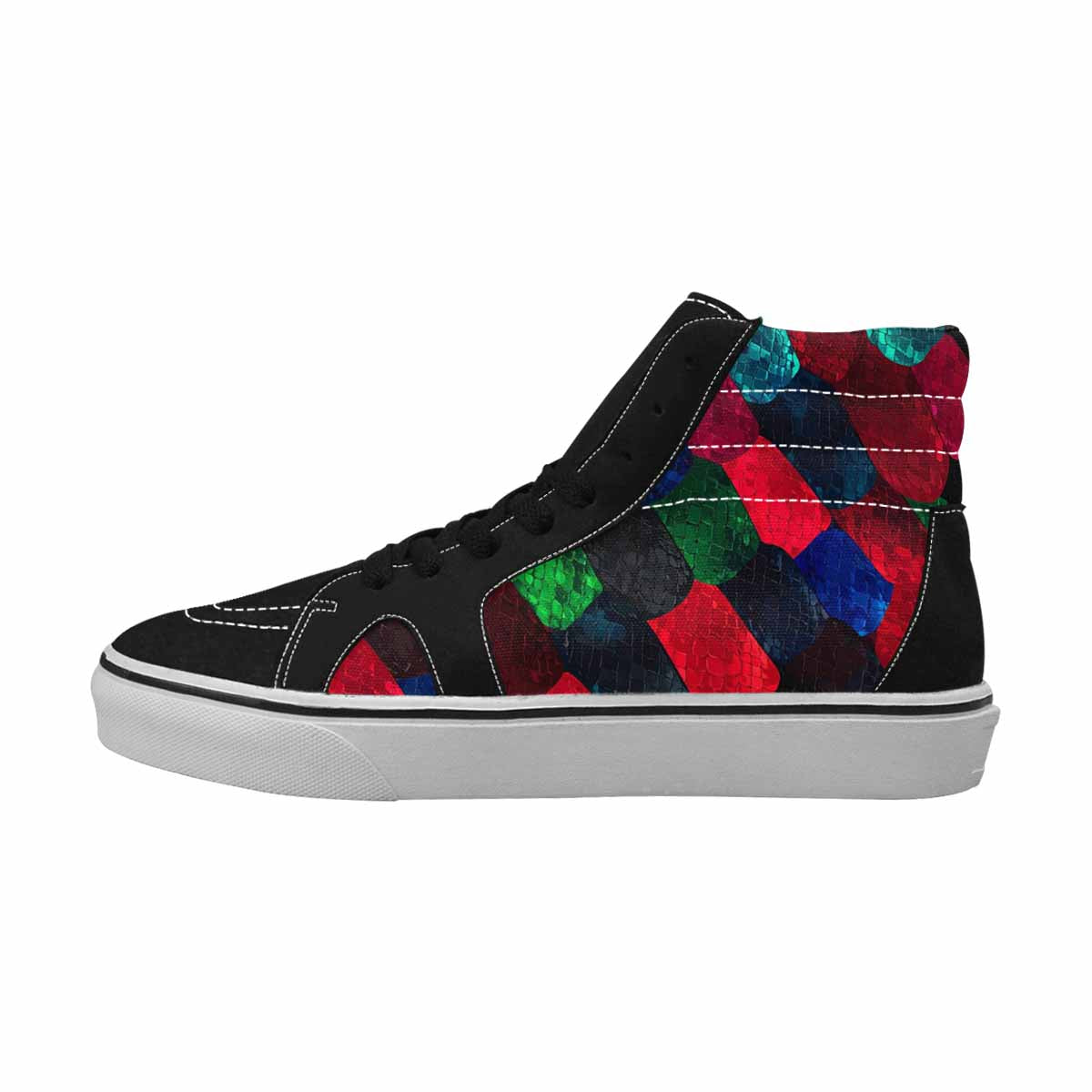 MEN'S Dark Snake Print High Top Canvas Y2K Sneakers